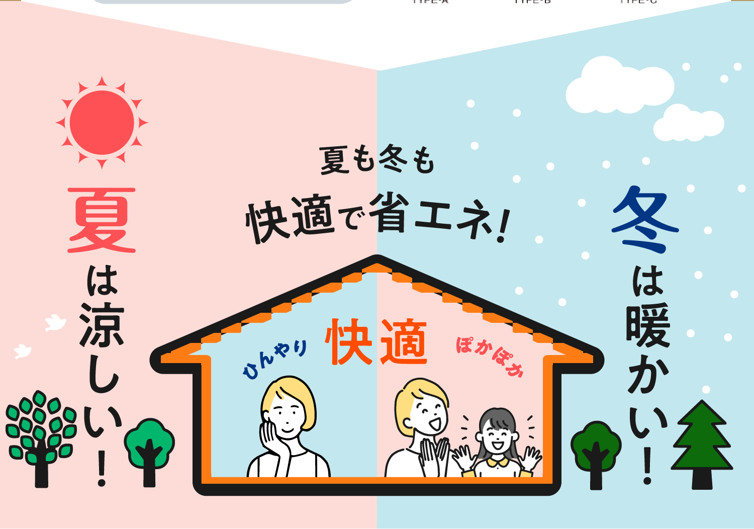 夏も冬も快適で省エネ!